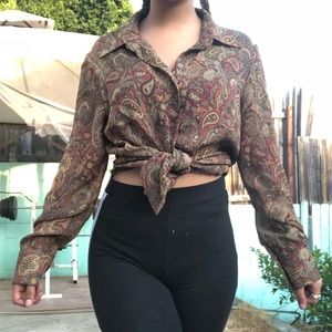 Oversized psychedelic button up